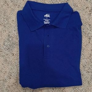 Men's short sleeve collar polo shirt in blue